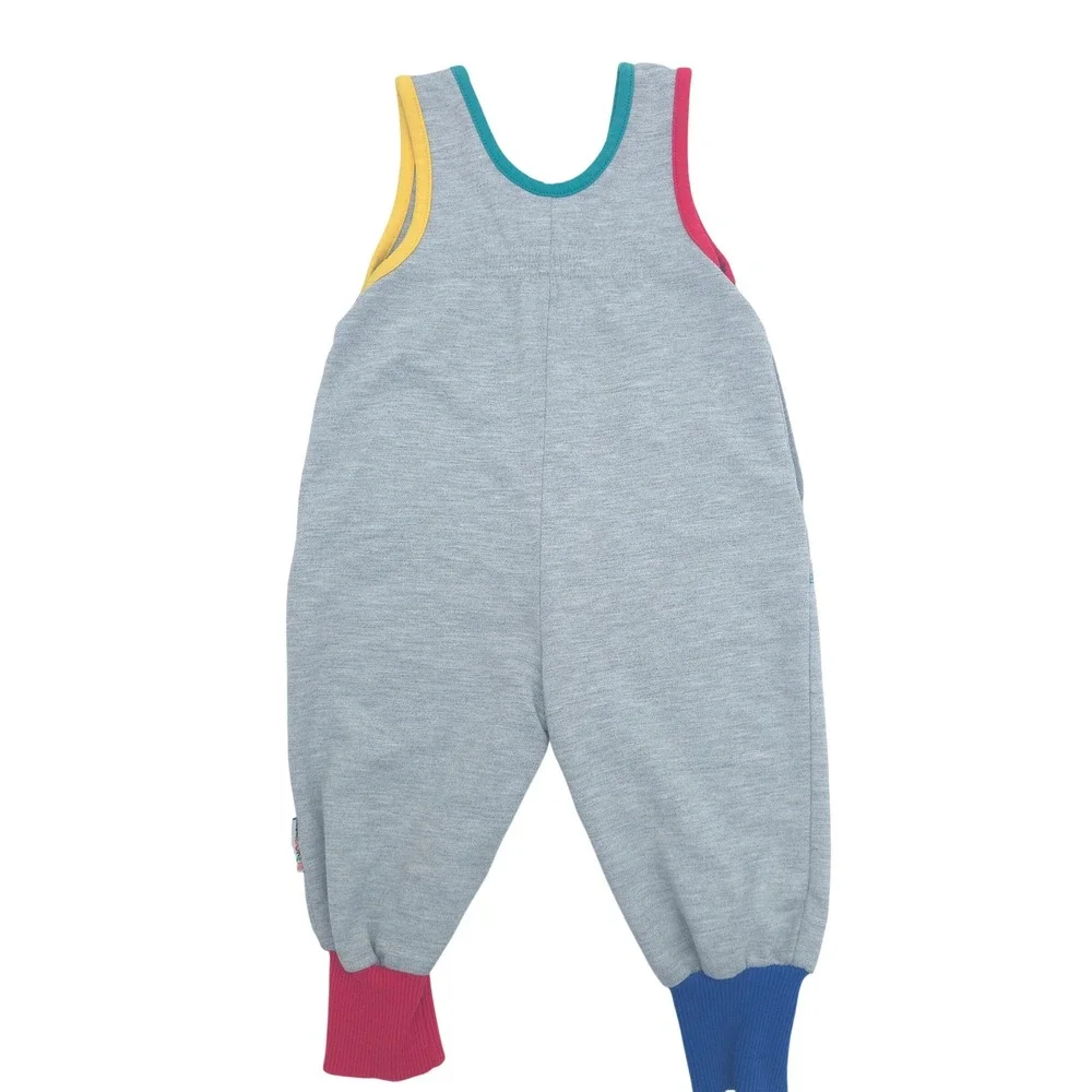 Gymboree Romper Vintage 90s Colorblock Gray Rainbow Baby Size 6-12 Months
